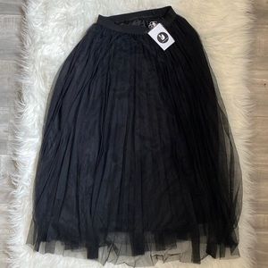 Black tulle skirt. Ankle length